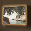 Rotsen - Zee - Boom - Groen Light Box met batterij (Wandlamp) middel -z3d_website