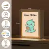 Dino - Boba - Turquoise Light Box met kabel (Kinderlampje) klein -USP_NL