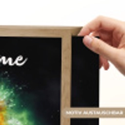 Bal - Voetbal - Groen - Oranje - Rook Light Box met batterij (Wandlamp kind) middel -USP_websiteprintDE