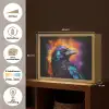Vogel - Kraai - Graffiti - Zwart - Dieren Light Box met batterij (Wandlamp) middel -USP_websiteoverzichtNL