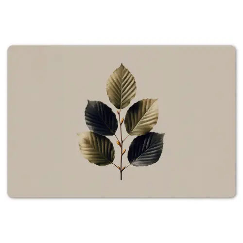 Beukenbladeren - Bruin - Groen - neutraal Placemat vinyl groot -zzsfeer1_Kitchenyeah-website