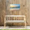 Zonsondergang aan Zee Tuinposter op houten frame 2 cm dik klein -sfeer4
