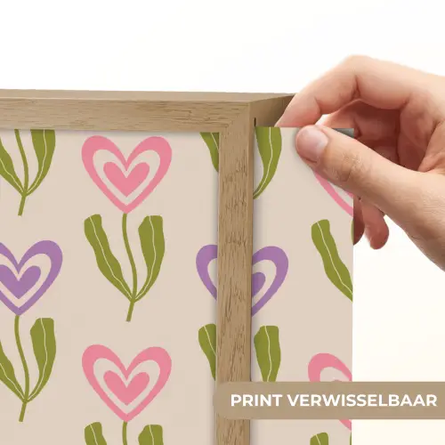 Bloemen - Hartjes - Patroon Light Box met batterij (Wandlamp) middel 907 -USP_websiteprintNL