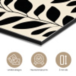 Botanisch - Dessin - Zwart - Beige aluminium wit klein 46 -closeup_NL