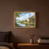 Zwaan - Bomen - Rust Light Box met batterij (Wandlamp) middel -sfeer4
