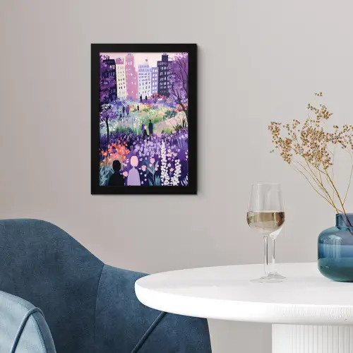 Park - Bomen - Bloemen - Gebouwen fotolijst zwart zonder passe partout klein -sfeer4