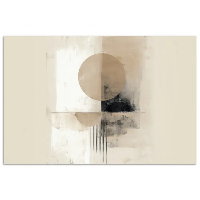Cirkel - Compositie - Diepte - Beige poster papier klein -3d