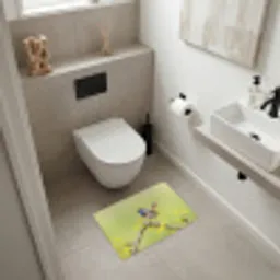 Vogel - Tak - Natuur - Kleurrijk Badmat klein -sfeer4