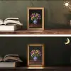 Tulpen - Kleuren - Hout - Vaas Light Box met kabel (Tafellamp) klein -sfeer3