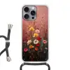 Bloemenboeket - Fijne details - Roze Hoesje iPhone 16 Pro Max met koord klein -3d