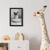 Kat - Siamees - Zwart Wit - Schattig - Dieren fotolijst zwart zonder passe partout klein -usfeer4_kinderkamer