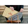 Strepen - Abstract - Yes you can - Rood laptophoes neopreen klein -tas