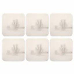 Boom - Mist - Sneeuw - Winter - Minimalistisch onderzetter kurk middel -3d