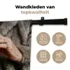 Vrouw - Hamburger - Bontjas Wandkleed katoen klein -sfeer2