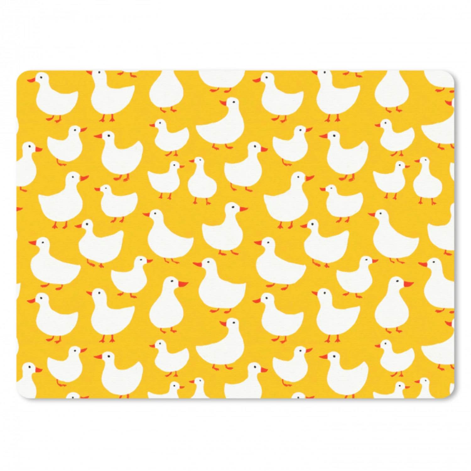 Eendjes - Patroon - Geel muismat rubber klein 262 -3d