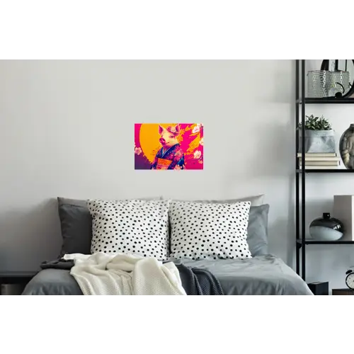 Varken - Bloemkroon - Kimono - Abstract Muursticker klein -slaapkamer