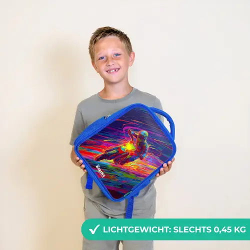 Crossmotor - Neonkleuren - Lijnen - Helm Kinderrugzak - Blauw middel -sfeer1_NL