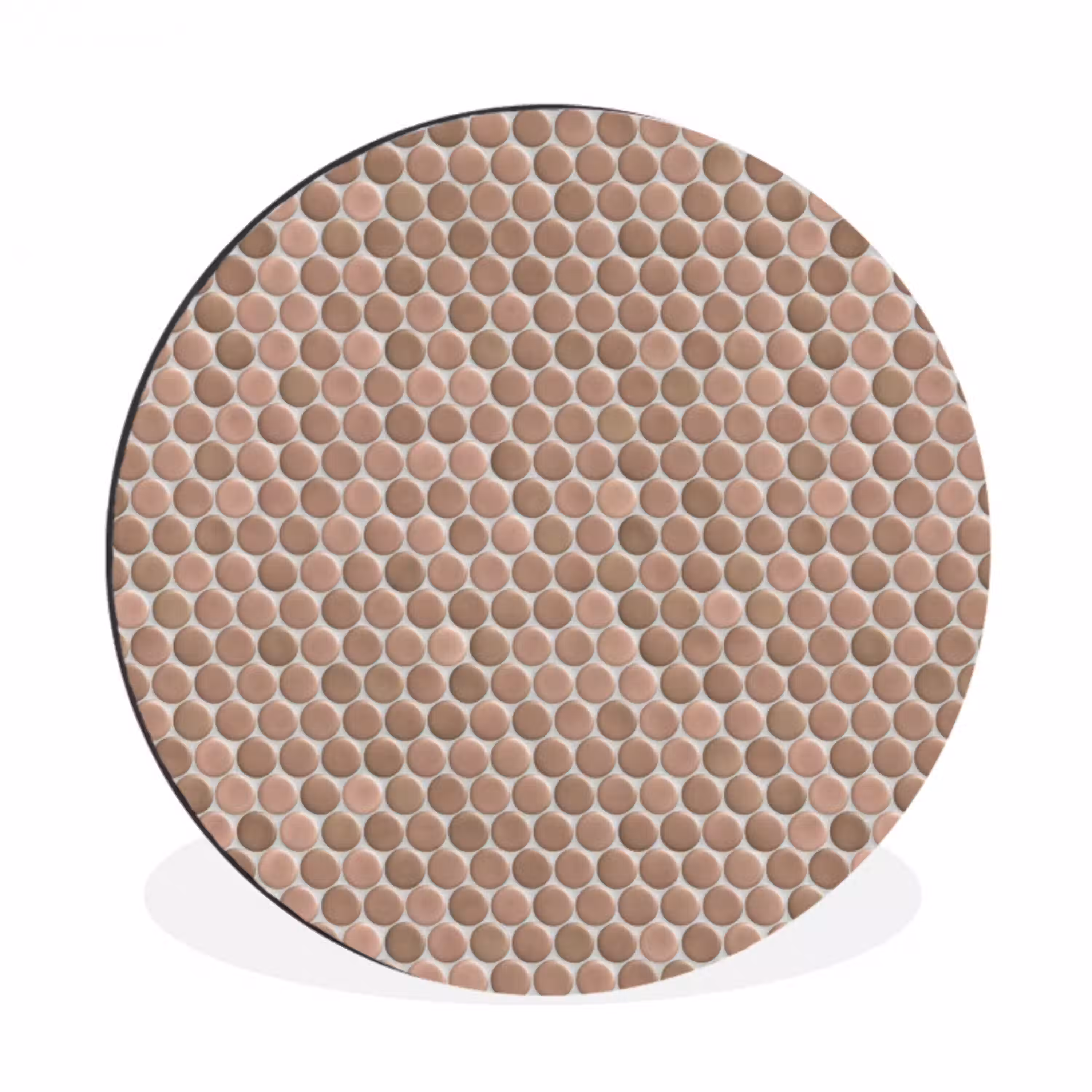 Penny - Mozaïek - Oudroze - Terracotta Wandcirkel aluminium klein 190 -3d
