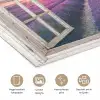 Doorkijk - Lavendel - Bloemen - Hout - Zonsondergang - Paars poster papier klein -closeup_NL
