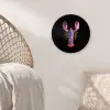 Kreeft - Paars - Roze - Zwart - Stippen - Lila Wandcirkel plexiglas klein -sfeer5
