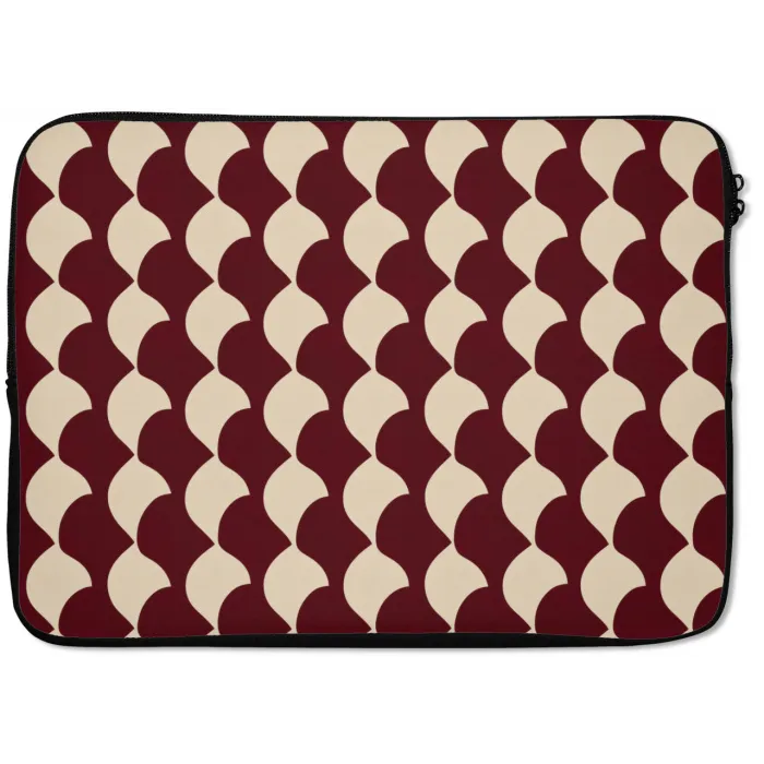 Rood - Tegelpatroon - Crème laptophoes neopreen klein 279 -zkaufland3dotto