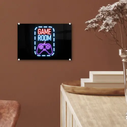 Neon - Quotes - Game room - Controller - Zwart plexiglas 5mm klein -sfeer5