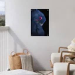 Papegaai - Vogel - Blauw tuinposter los doek klein -sfeer8