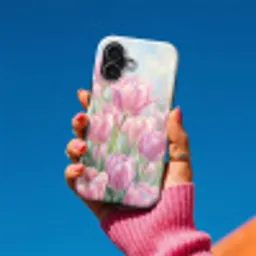 Tulpen - Veld - Lente - Roze Toughcase MagSafe Apple iPhone 17 klein -Sfeer1V