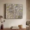 Mondriaan - Kunst - Oude meesters - Tableau I Textielframe zwart klein -sfeer3