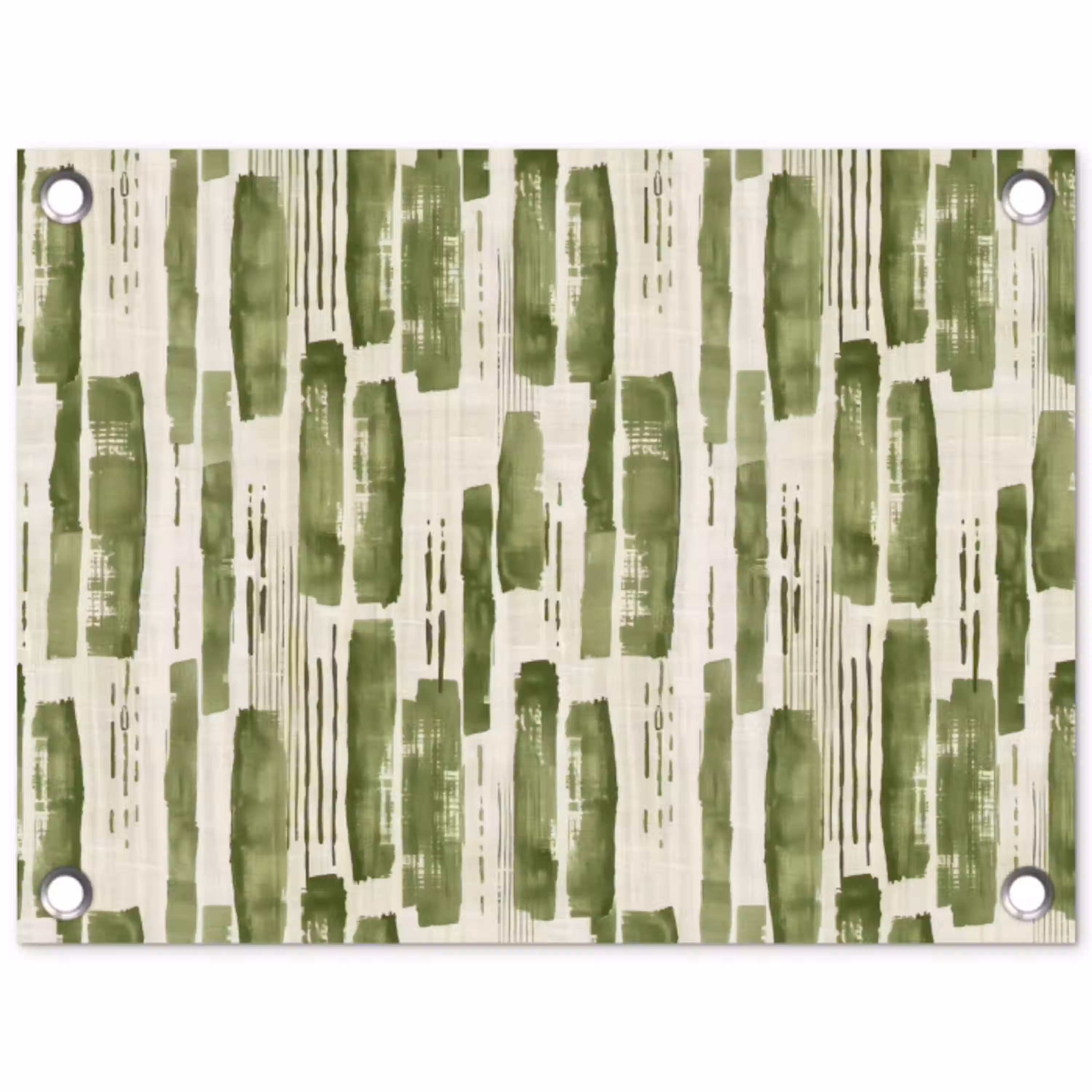 Groen - Abstract - Penseelstreken - Linnen - Patroon tuinposter los doek klein 239 -3d