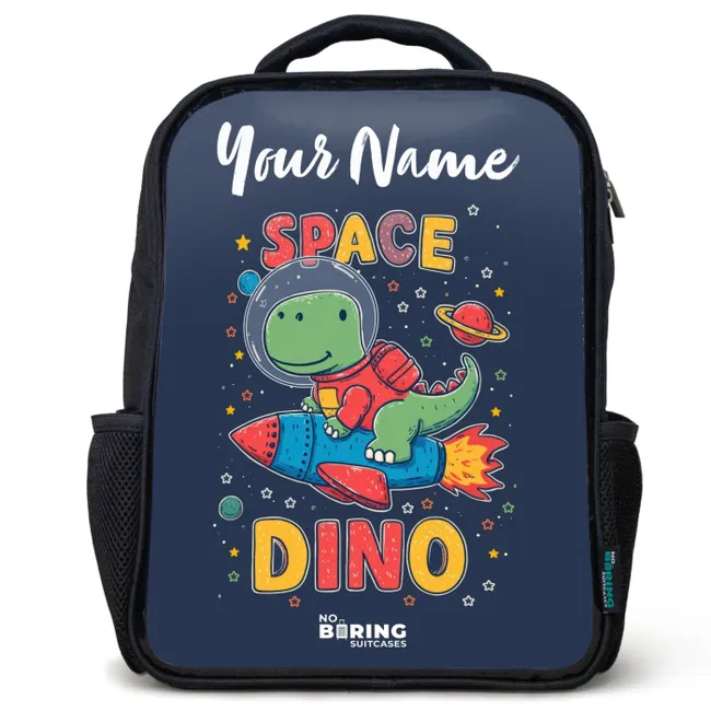 Kids' Backpacks with name Black -. Dinosaur - Green - Rocket - Starry Sky