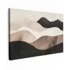 Abstract - Landschap - Golven - Crèmekleur Tuinposter op houten frame 2 cm dik klein -3d