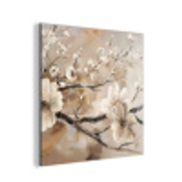 Bloemen - Natuur - Wit - Bloesem - Abstract aluminium wit klein -3d