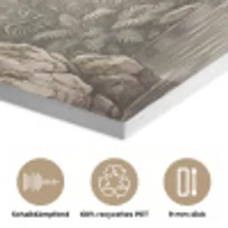 Jungle - Watervallen - Tropisch - Illustratie PET vilt klein -closeup_DE