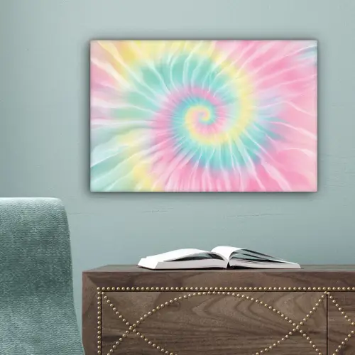 Pasteltinten - Tie dye - Roze canvas 2cm klein -sfeer4