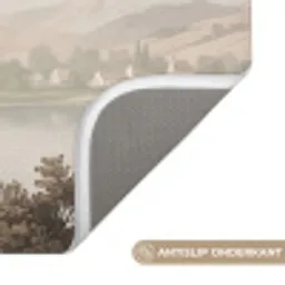 Bomen - Meer - Bergen - Illustratie Badmat klein -USP_AntislipNL