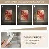 Marmer - Rood - Goud - Modern - Abstract Light Box met kabel (Tafellamp) klein -USP_dimbaarNL