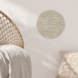 Zand - Golven - Beige Akoestische PET Vilt - Rond klein 838 -sfeer4