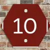 Rood - Kader - Regulier Naambord Hexagon klein -sfeer2