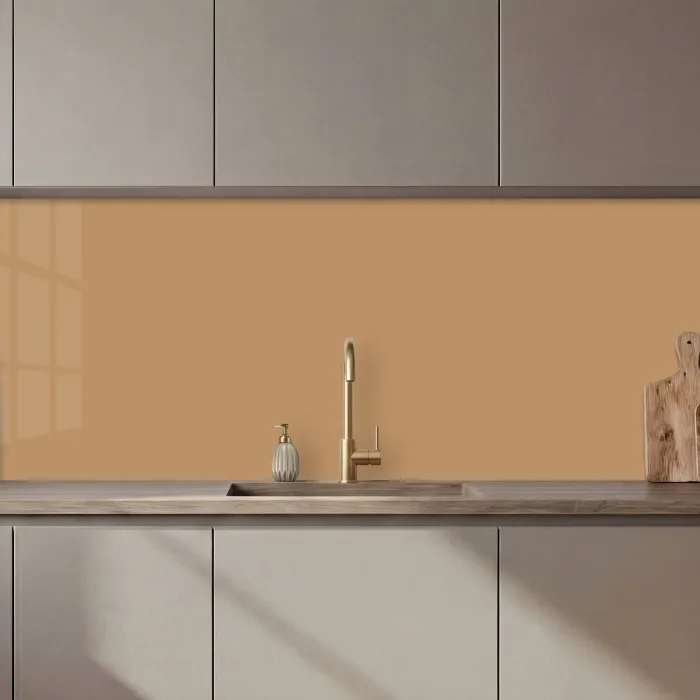 Bruin - Effen print keuken achterwand 2 middel 871 zz_3dshopping