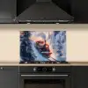 Kersttrein - Sneeuw - Winter - Kerst keuken achterwand spatscherm klein -sfeer1