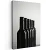 Wijnflessen - Zwart - Minimalistisch Tuinposter op houten frame 2 cm dik klein -3d