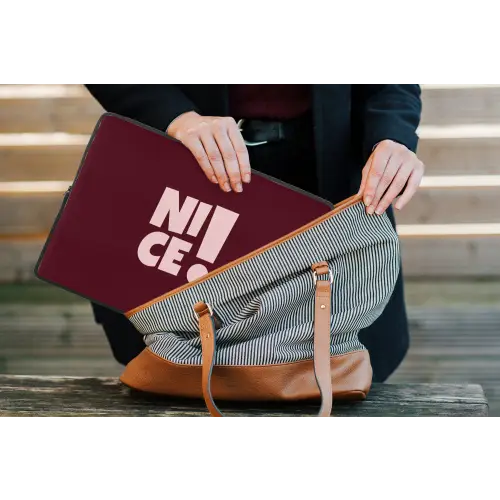 Nice - Uitroepteken - Rood laptophoes neopreen klein -tas