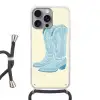 Illustratie - Cowboylaarzen - Patroon Hoesje iPhone 16 Pro Max met koord klein -3d
