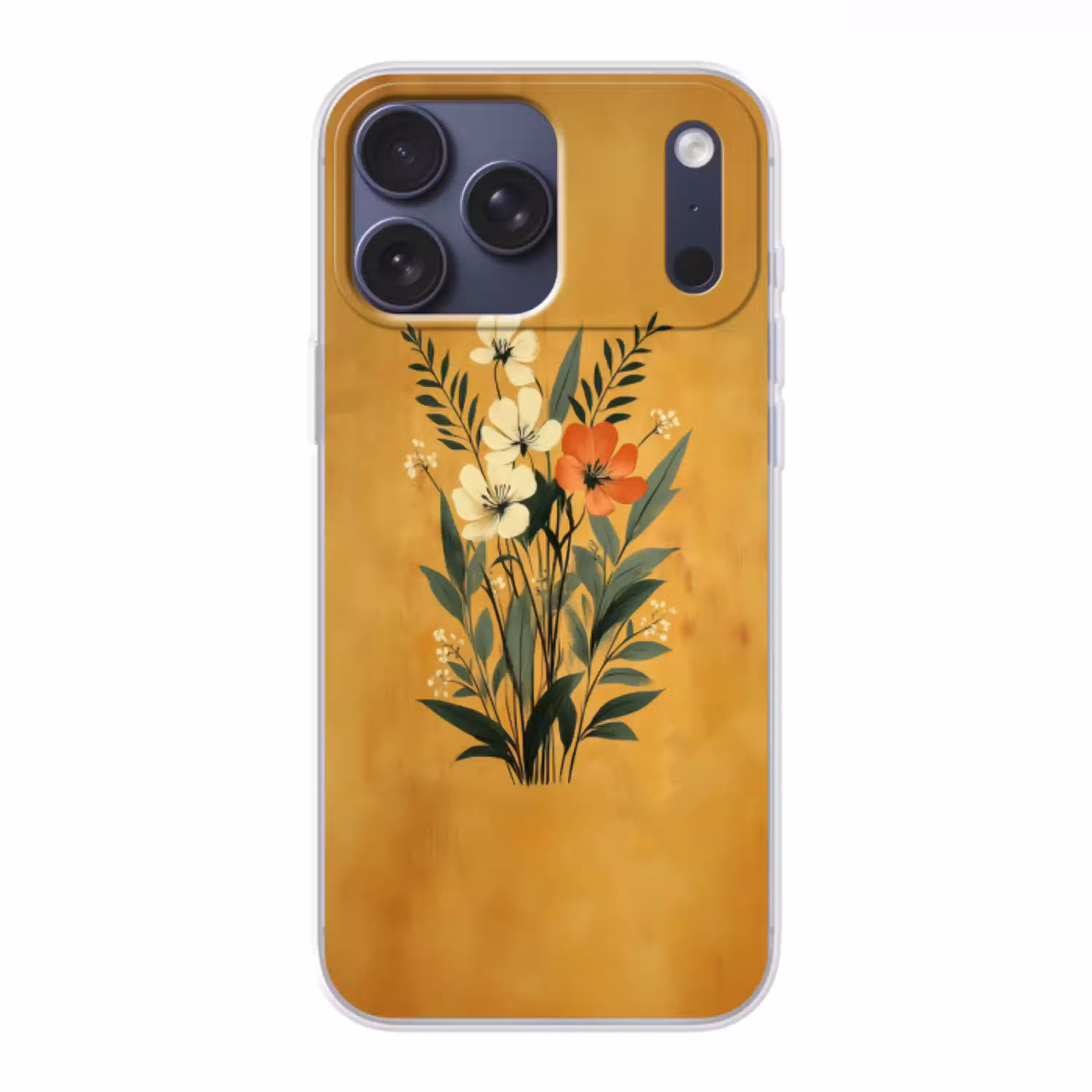 Bladeren - Boeket - Bloemen - Geel Telefoonhoesje iPhone 17 Pro Max klein -3d