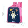 Astronaut - Planeet - Sterren - Raket Kinderrugzak - Roze middel -productfoto_formaten