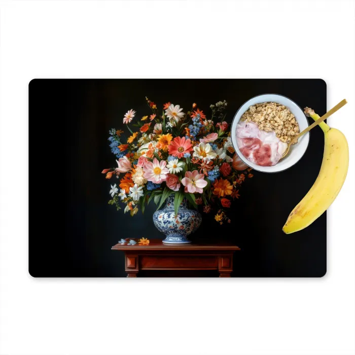 Boeket - Roze - Bloemen - Vaas Placemat vinyl groot -zzzproduct_Kitchenyeah-website