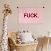 Statement - Krachtig - Roze Wandkleed katoen klein -wsfeer5_kind