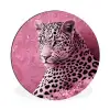 Panter - Luxe - Roze Wandcirkel aluminium klein -3d