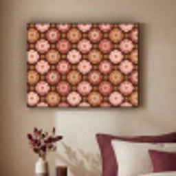 Geometrisch - Bloemen - Kleurrijk Textielframe zwart klein 947 -sfeer1